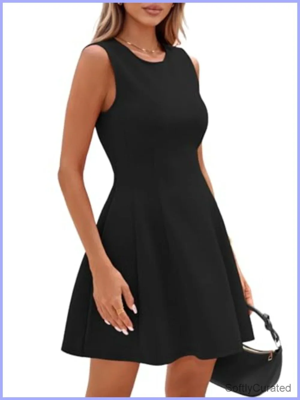 Fit and Flare A-Line Cocktail Dress with Ruffle Hem